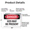 Signmission H2S May Be Present Danger Sign, Aluminum, 10in W x 7in L, 2PK OS-2PACK-DS-A-710-L-1829 - alternate 2
